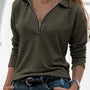 Knitted 3/4 Zip Casual Long Sleeve Sweatshirt