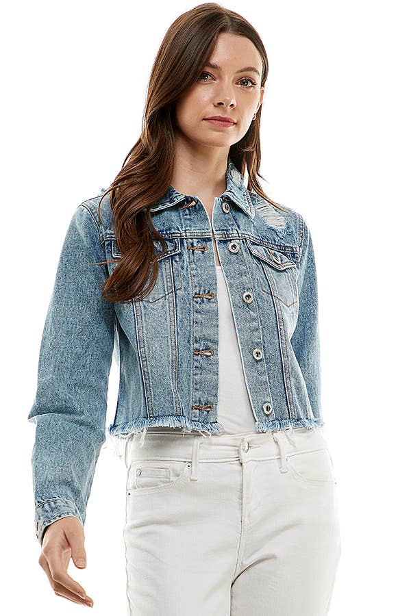 Distressed Denim Jacket