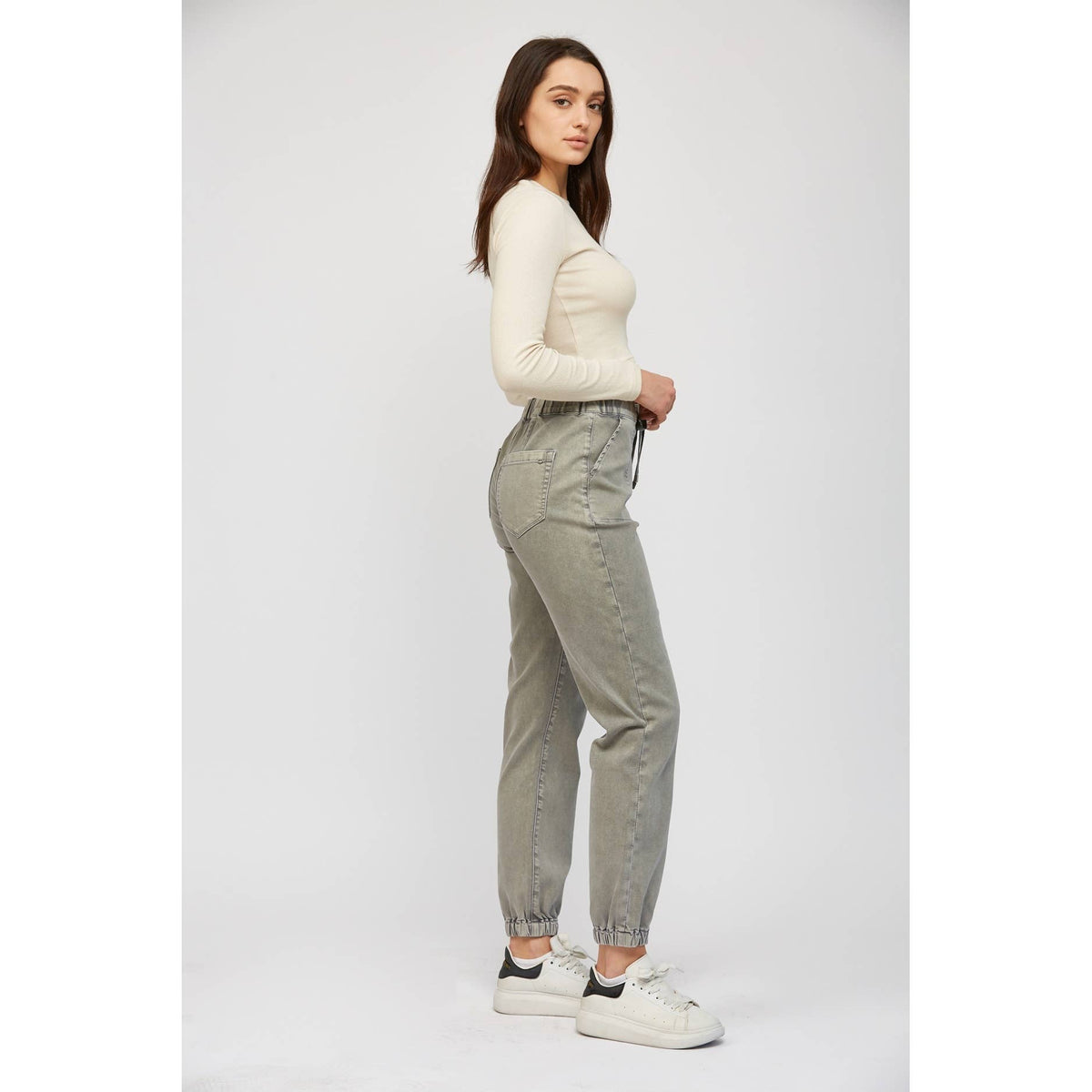 Mica Denim - High Rise Jogger Crop