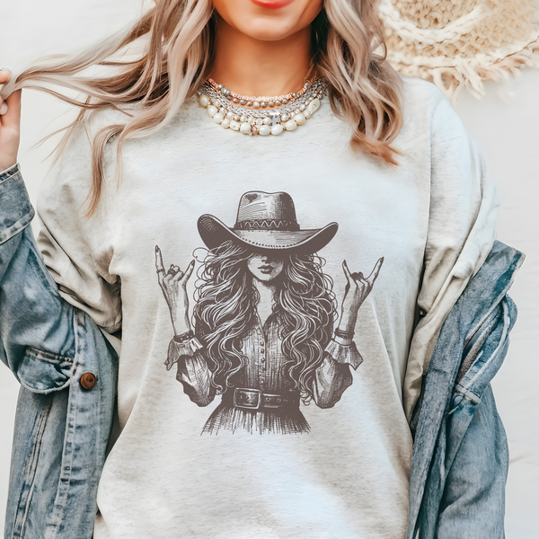 Vintage Western Cowgirl Graphic T-Shirt