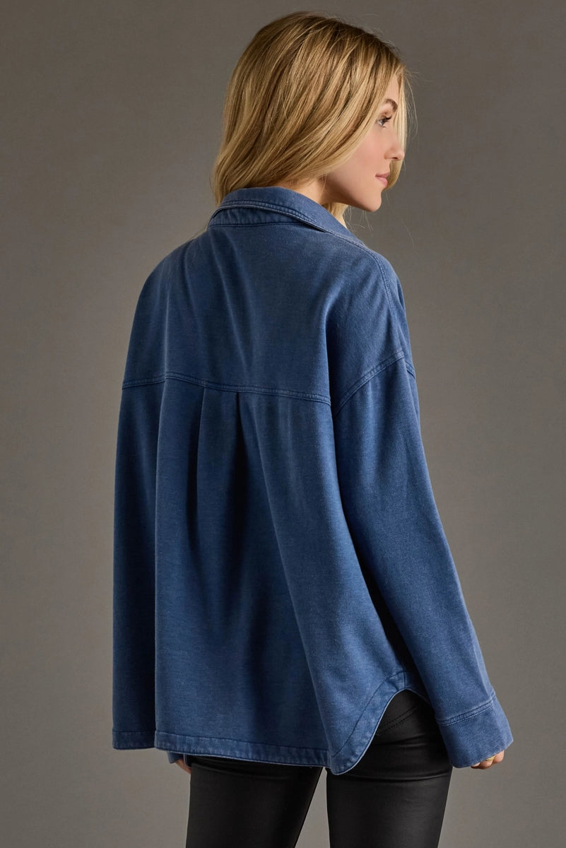 Keira Dk. Blue Super Soft Button Up