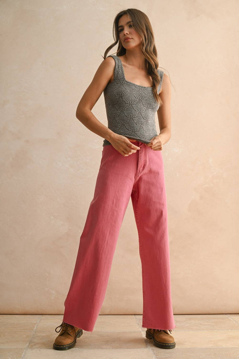 Strechy Washed Detail Knitted Top