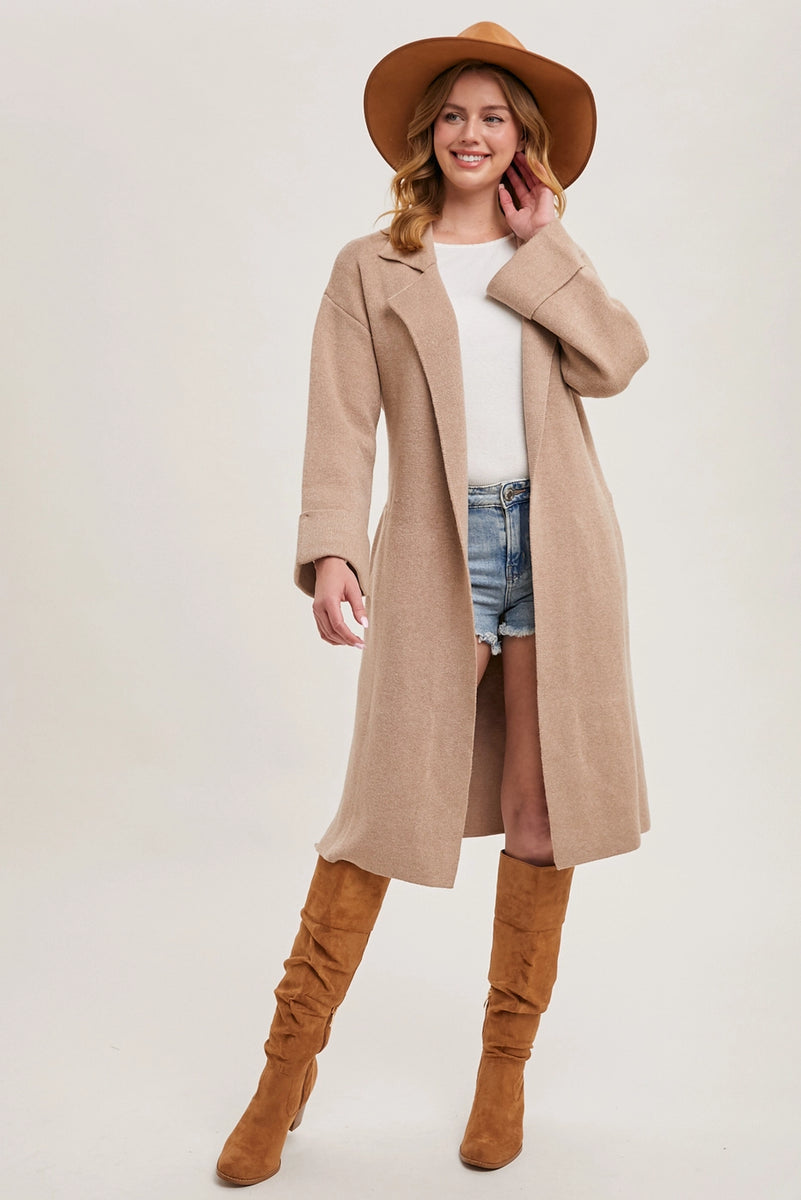 Effortless Knitted Trench Coat