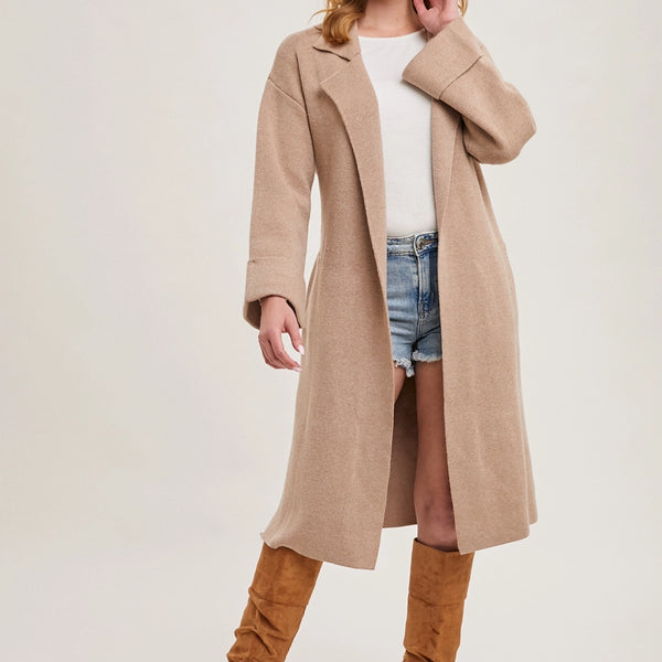 Effortless Knitted Trench Coat