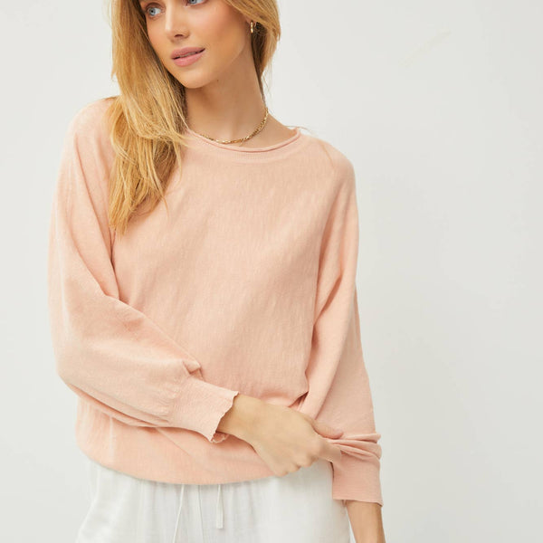 Boat Neck Dolman Long Sleeve Sweater