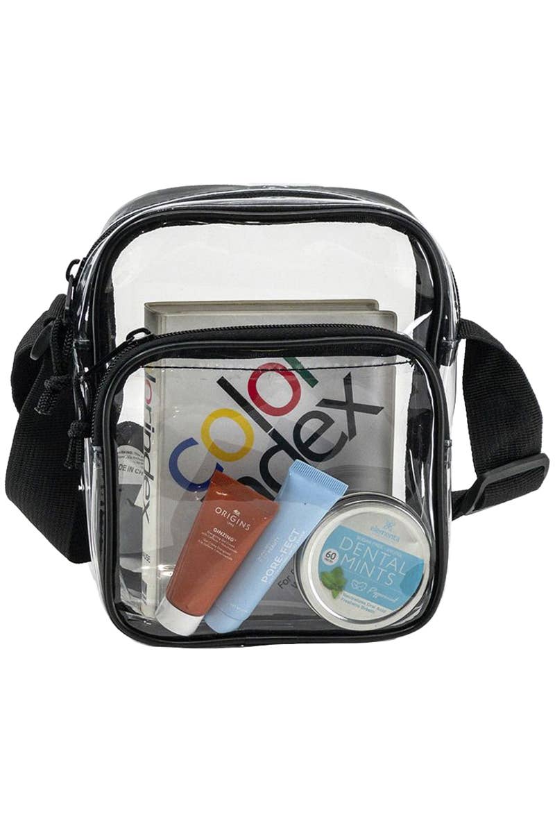 Clear Crossbody Messenger Travel Bag