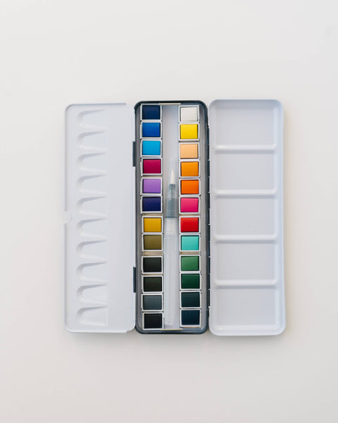 24 Color Watercolor Paint Palette