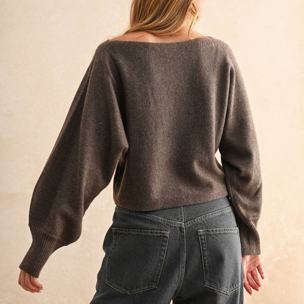 Boat Neck Sweater Top