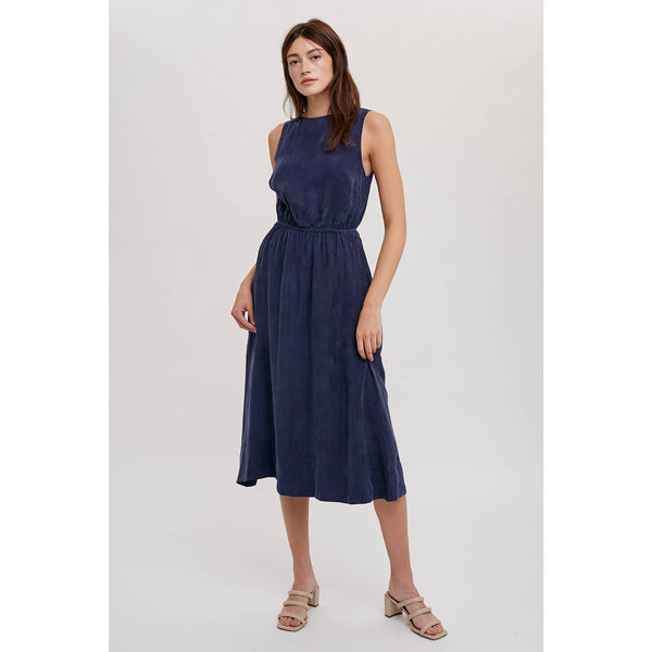 Sandwash Tie Detail Midi Dress