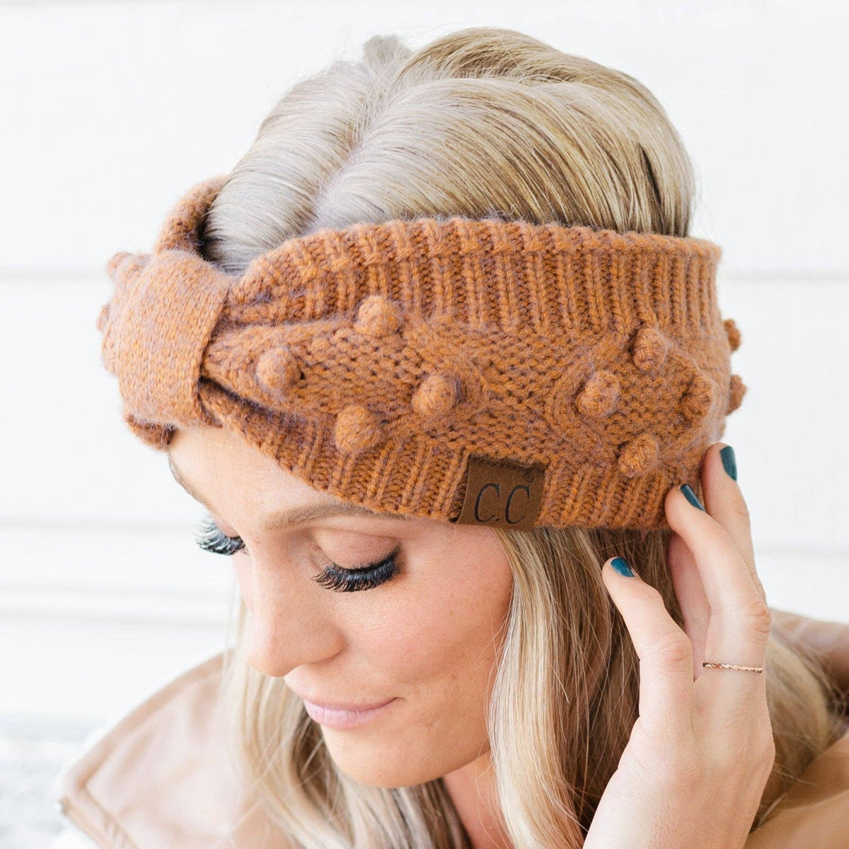 CC Crafted Pom Detail Head Wrap