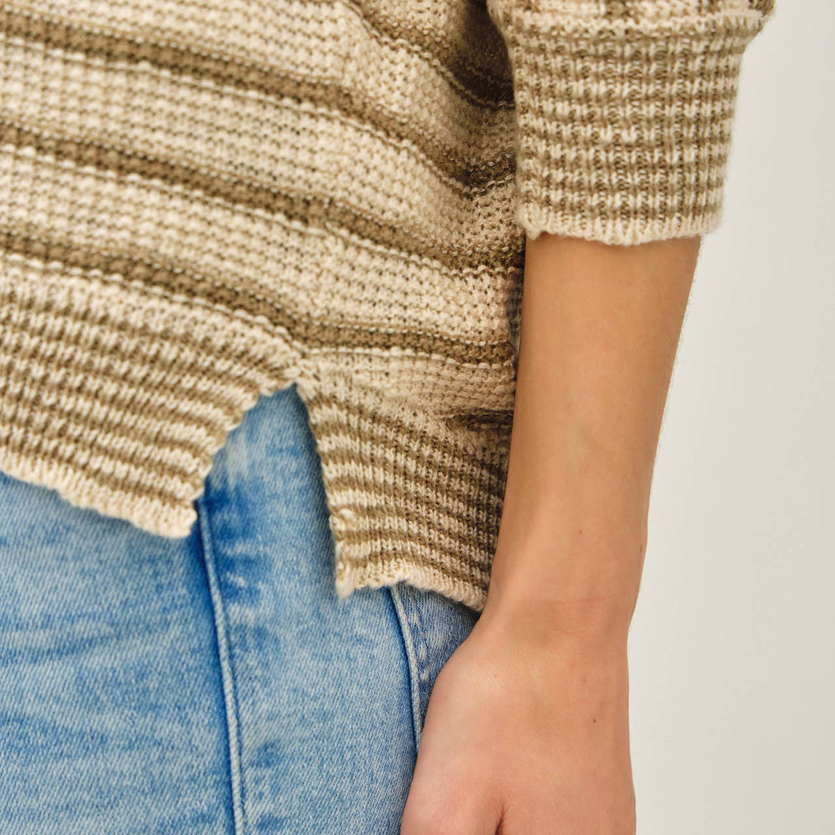 Waffle Knit Dolman Sweater
