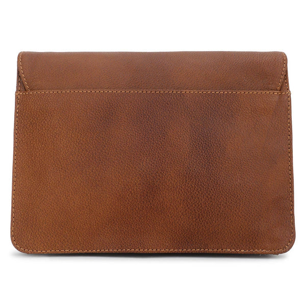 Leather Women's Crossbody - Chestnut Brown Dual Tone