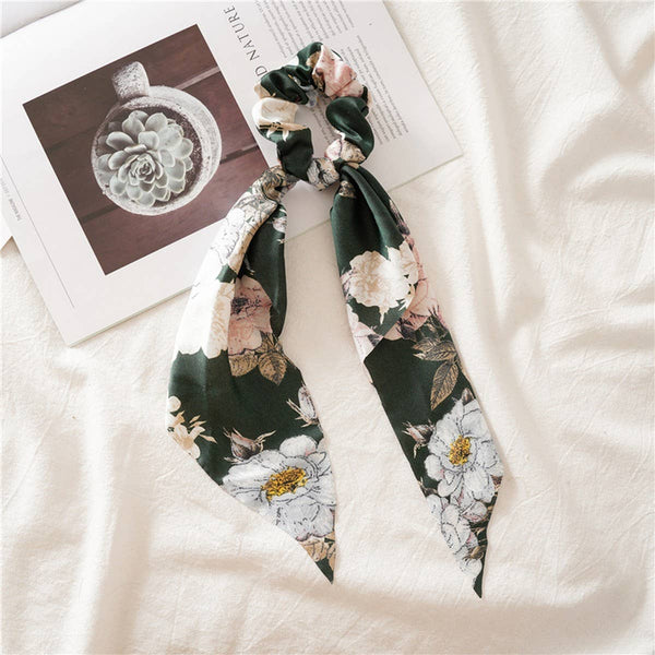 Floral Scrunchi with Tails