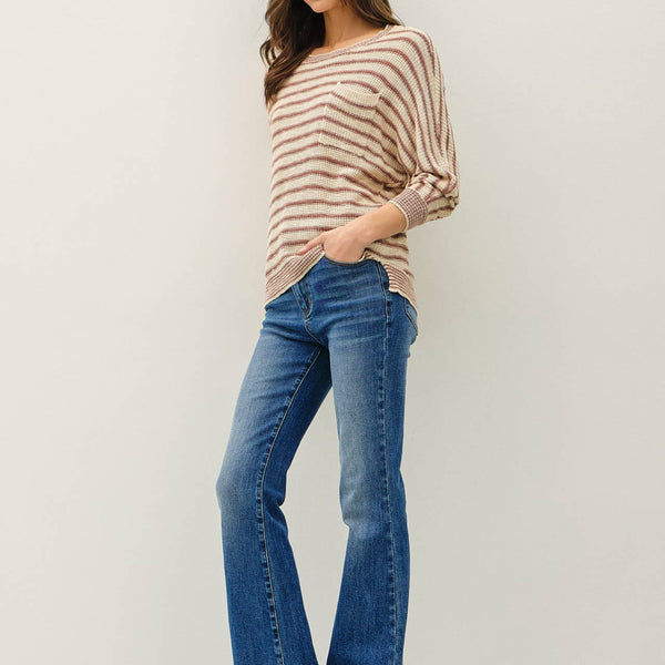 Waffle Knit Dolman Sweater