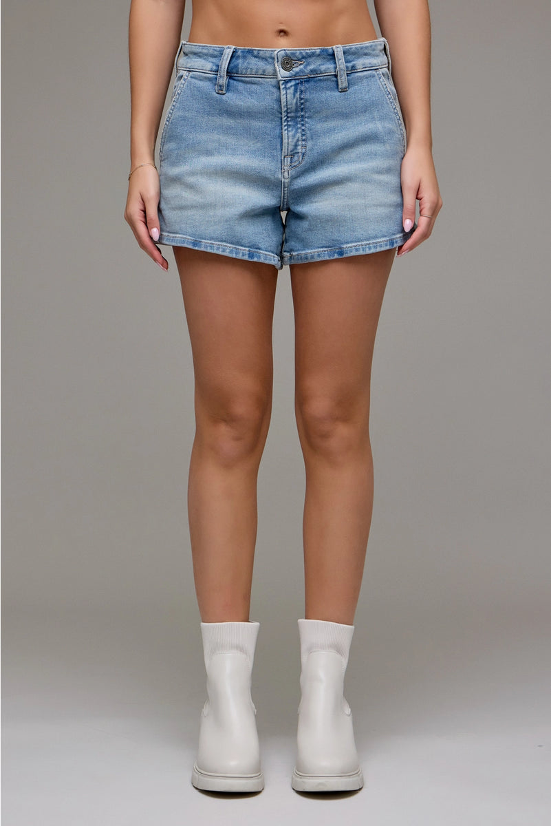 Finn Medium Light High Rise Stretch Shorts- Hidden