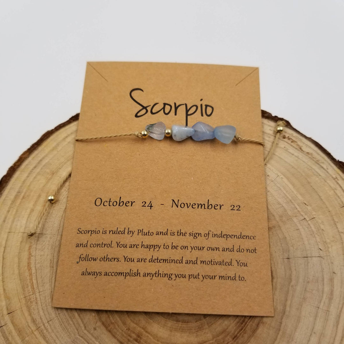 Natural Stone Handwoven Constellation Bracelet with Card