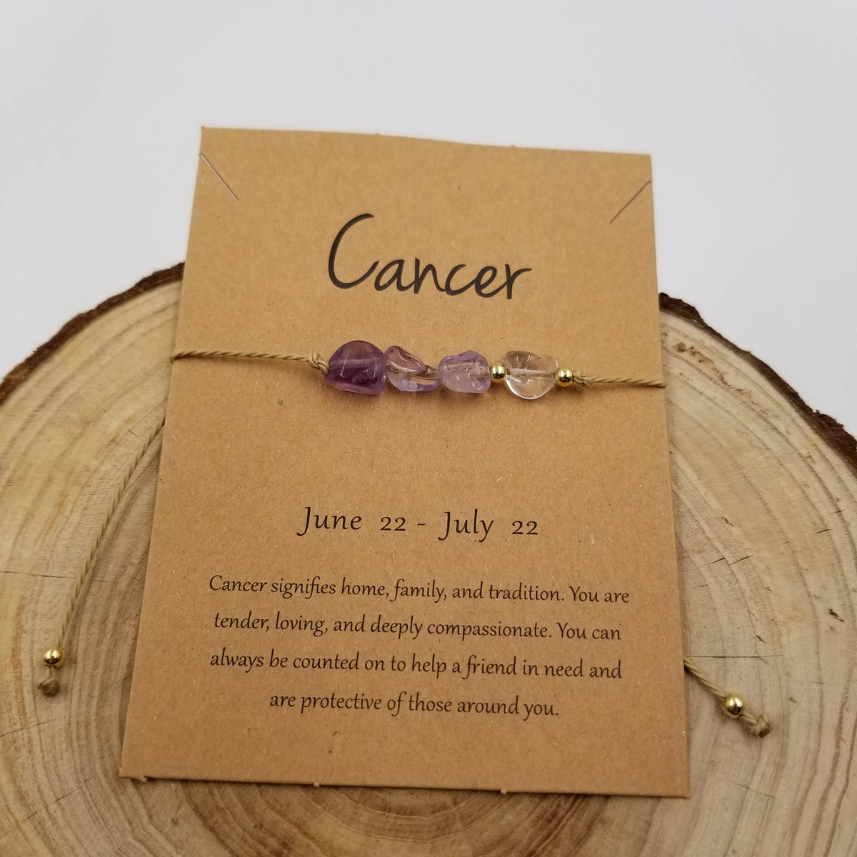 Natural Stone Handwoven Constellation Bracelet with Card