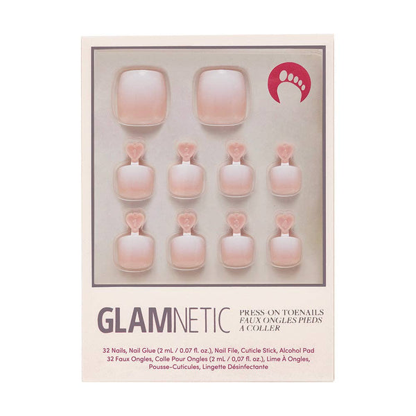 Glamnetic - Creamer Toenail | Toe Press-On Nail | Neutral Ombre
