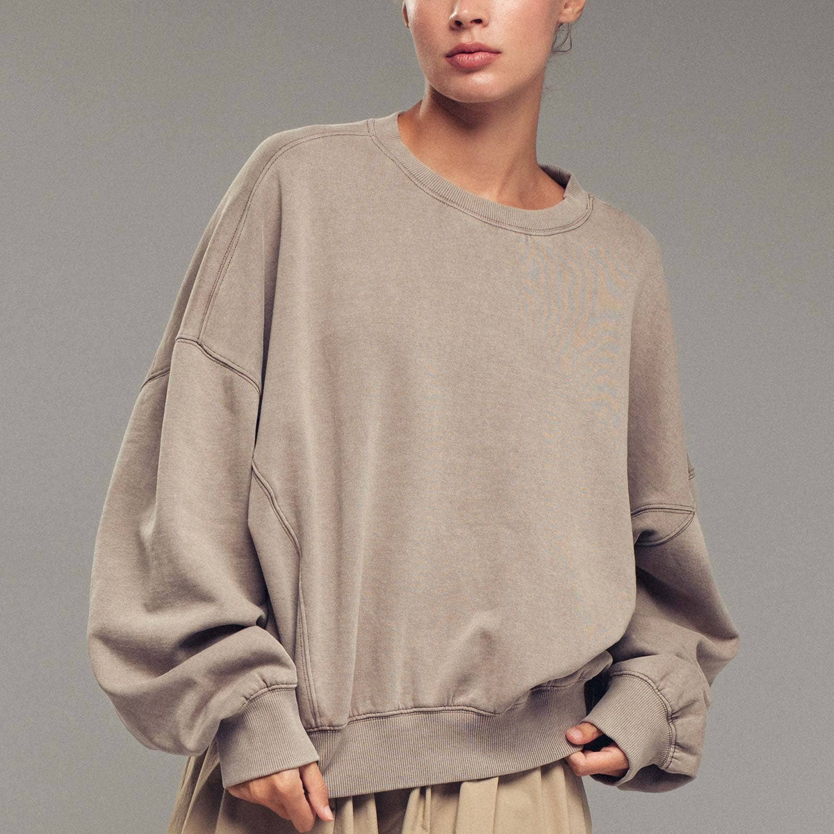 Pigment Washed Relaxed Fit Sweatshirt