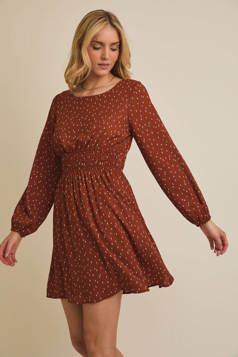Sammy Round Neck Long Sleeve Dress