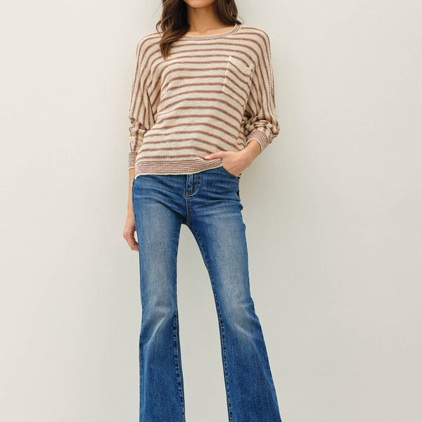 Waffle Knit Dolman Sweater
