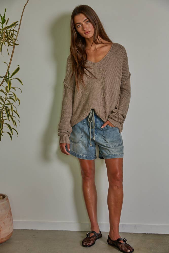 Kya Sweater V-Neck Long Sleeve Top