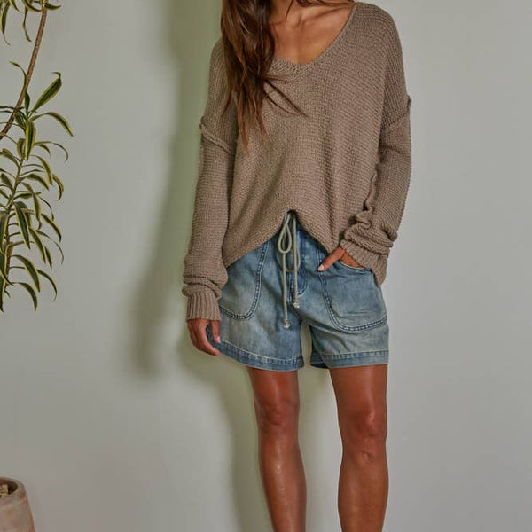 Kya Sweater V-Neck Long Sleeve Top