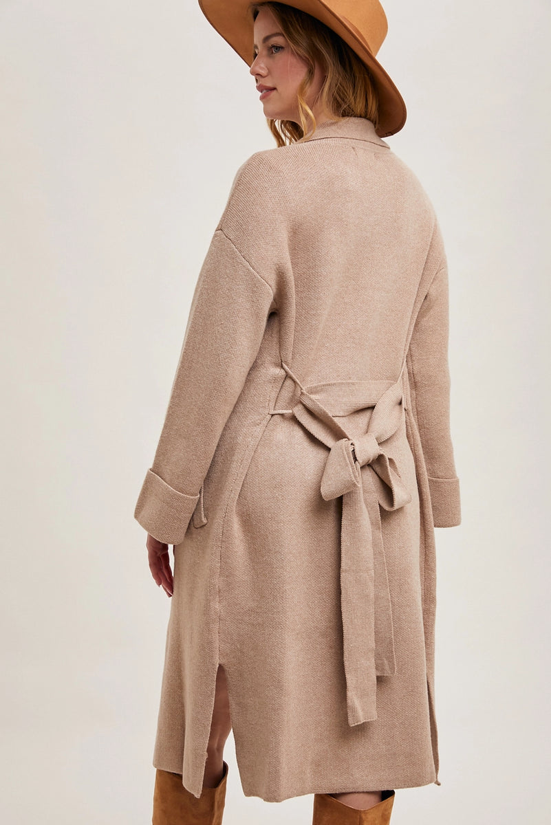 Effortless Knitted Trench Coat