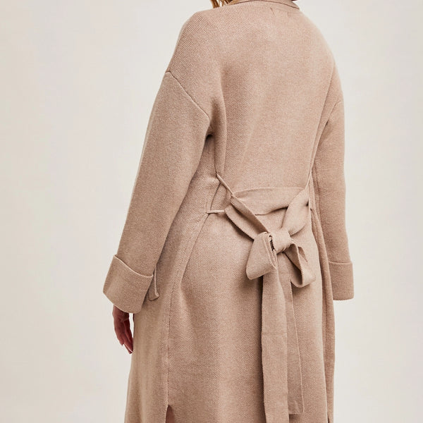 Effortless Knitted Trench Coat