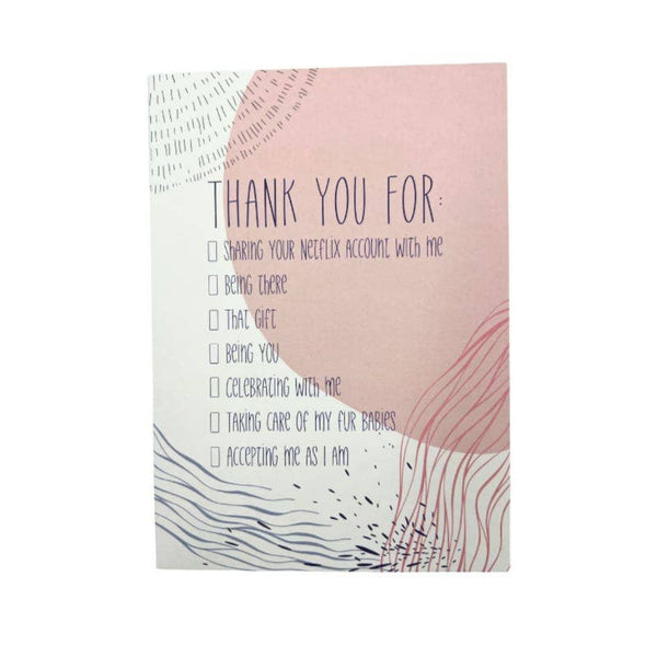 Sarcastic "thank you" cards for women.