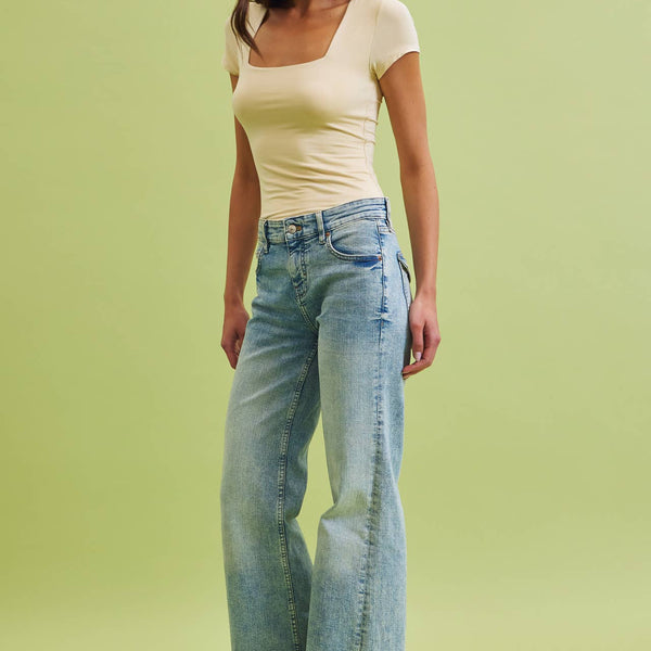 Square Neck Knit Tee
