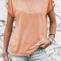 Batwing Sleeve Buttoned Shoulder Tee