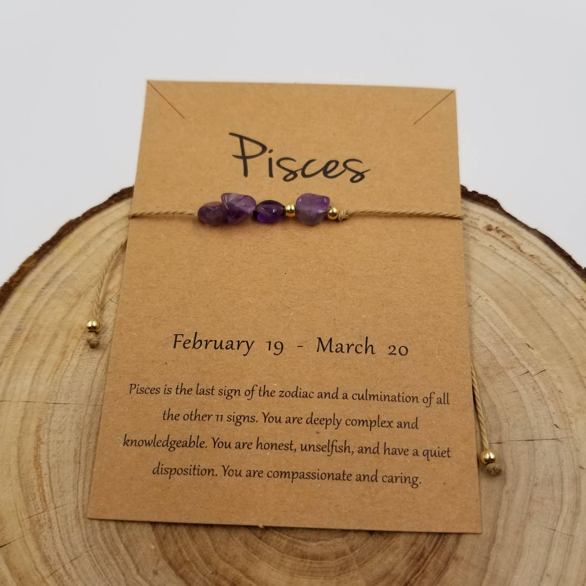 Natural Stone Handwoven Constellation Bracelet with Card