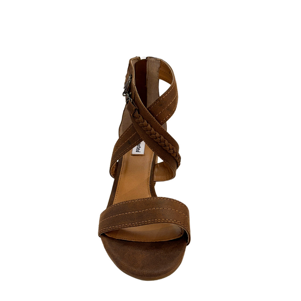 Qila Heeled Sandal in Tan
