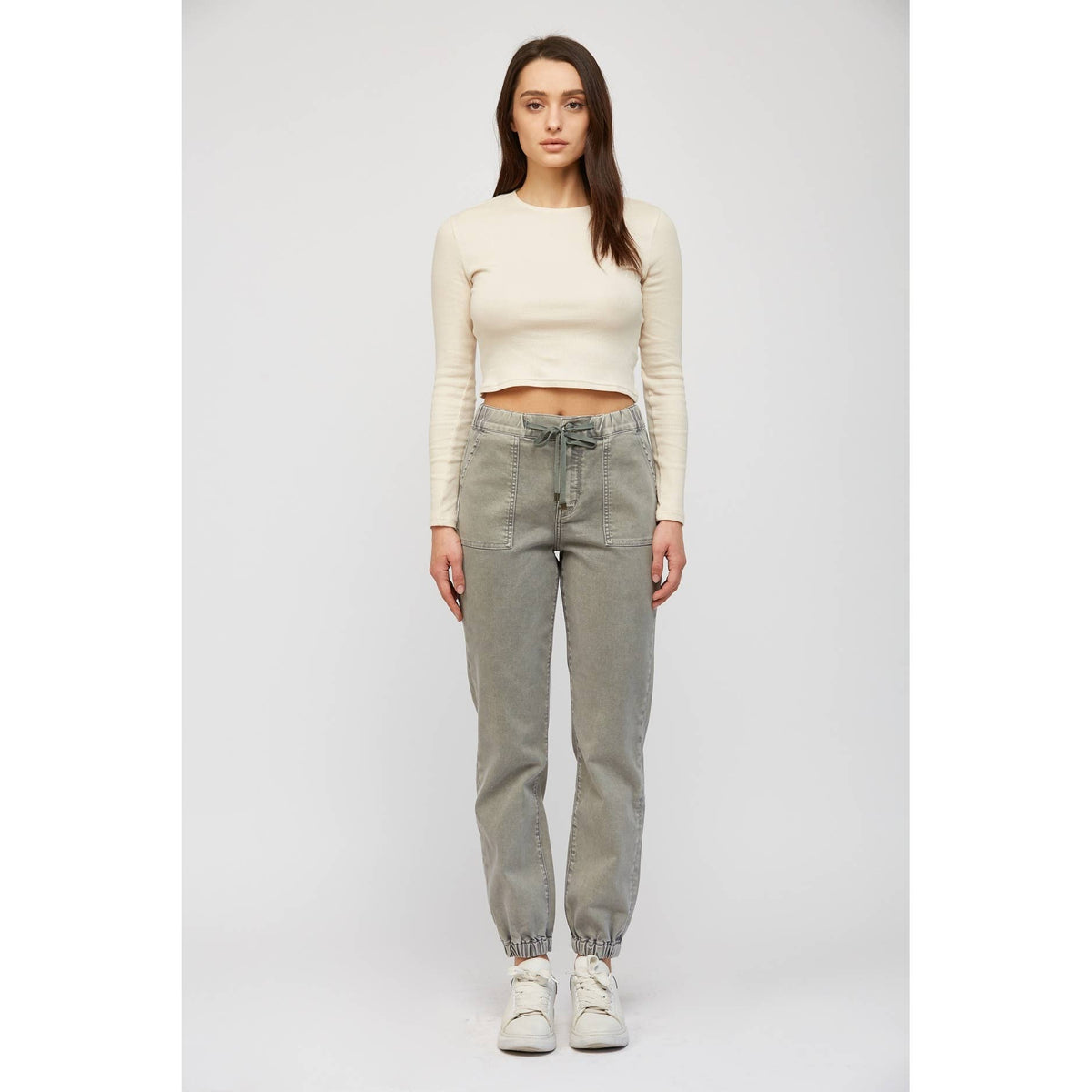 Mica Denim - High Rise Jogger Crop