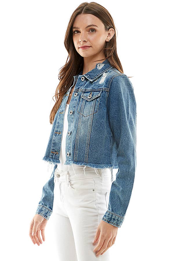 Distressed Denim Jacket