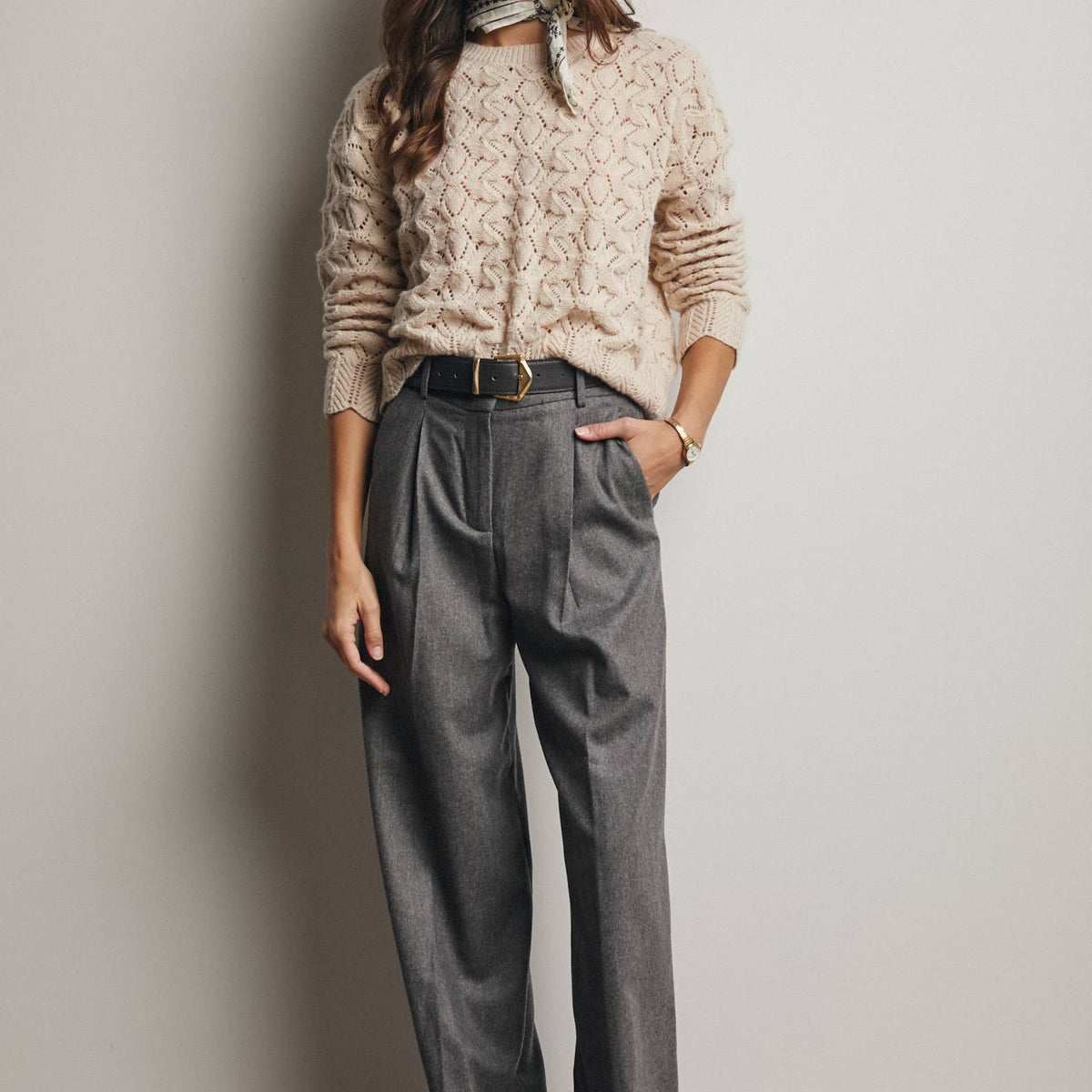 Willow Open-Knit Pointelle Sweater