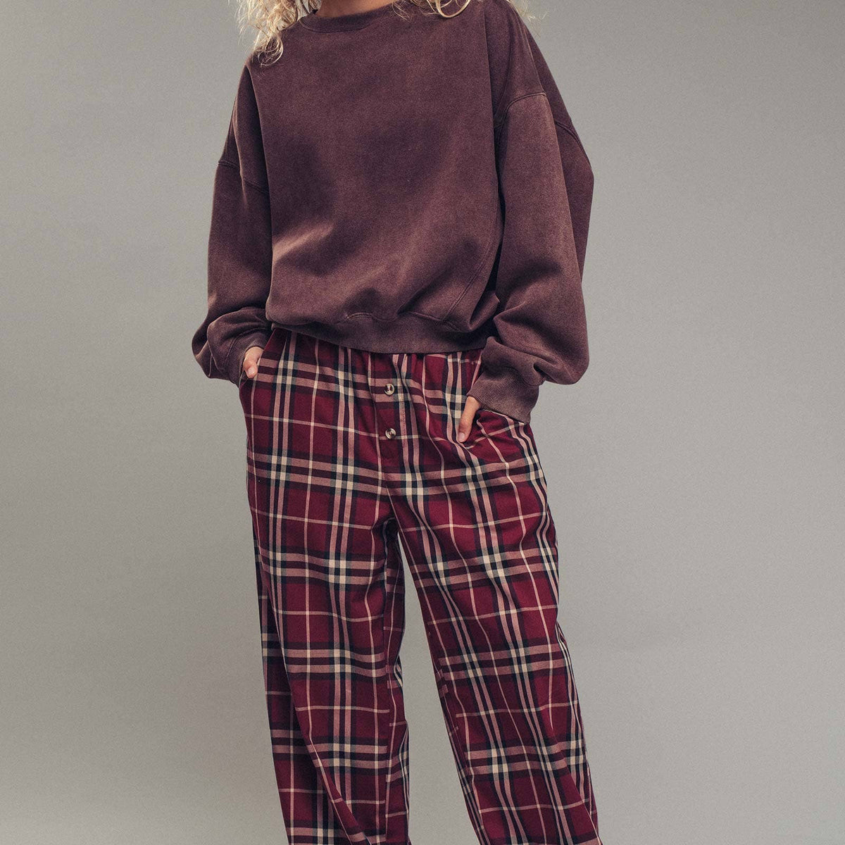 Pigment Washed Relaxed Fit Sweatshirt