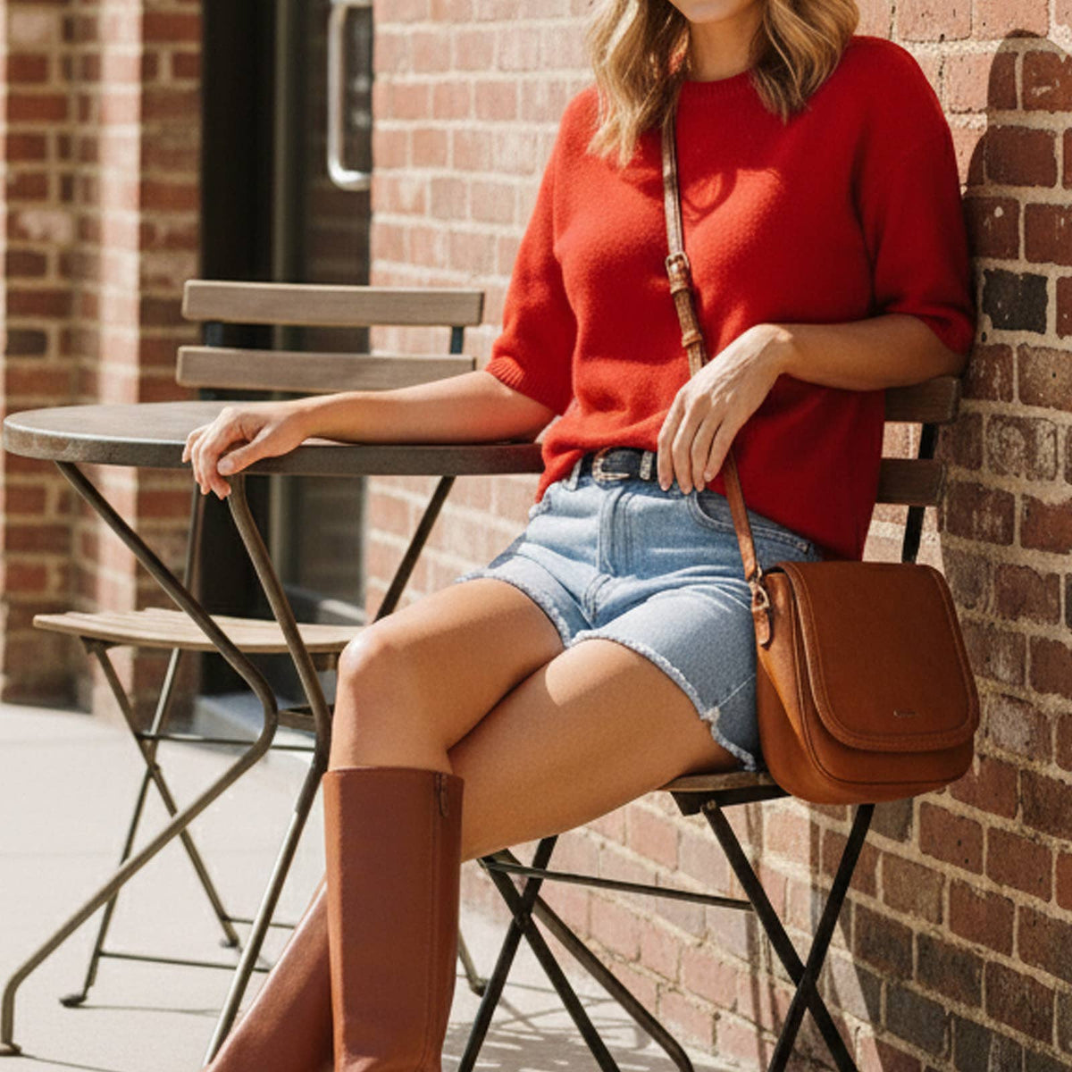 Short Sleeve Relaxed Sweater Top