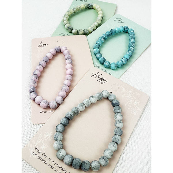 Inspirational Card with Elegant Stone Bracelet