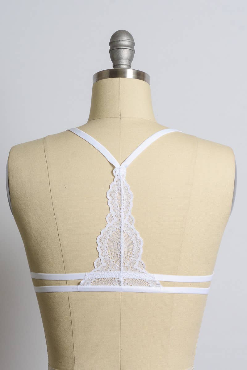 Leto Accessories - Flirty Triangle Lace Bralette – Y-Back Chic △