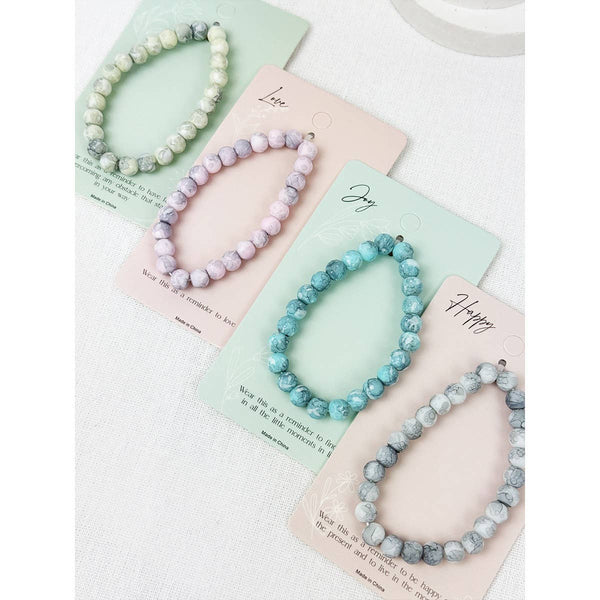Inspirational Card with Elegant Stone Bracelet