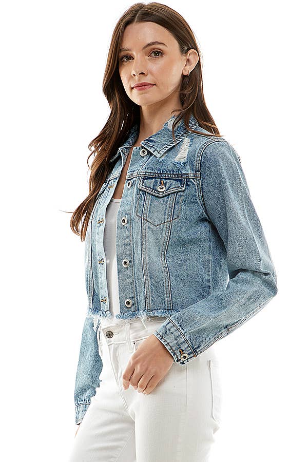 Distressed Denim Jacket
