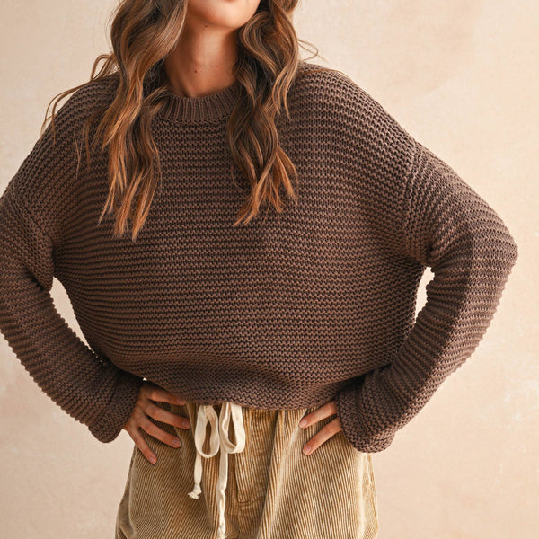 Round Neck Knitted Sweater