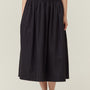 Smocked Waist Midi Skirt