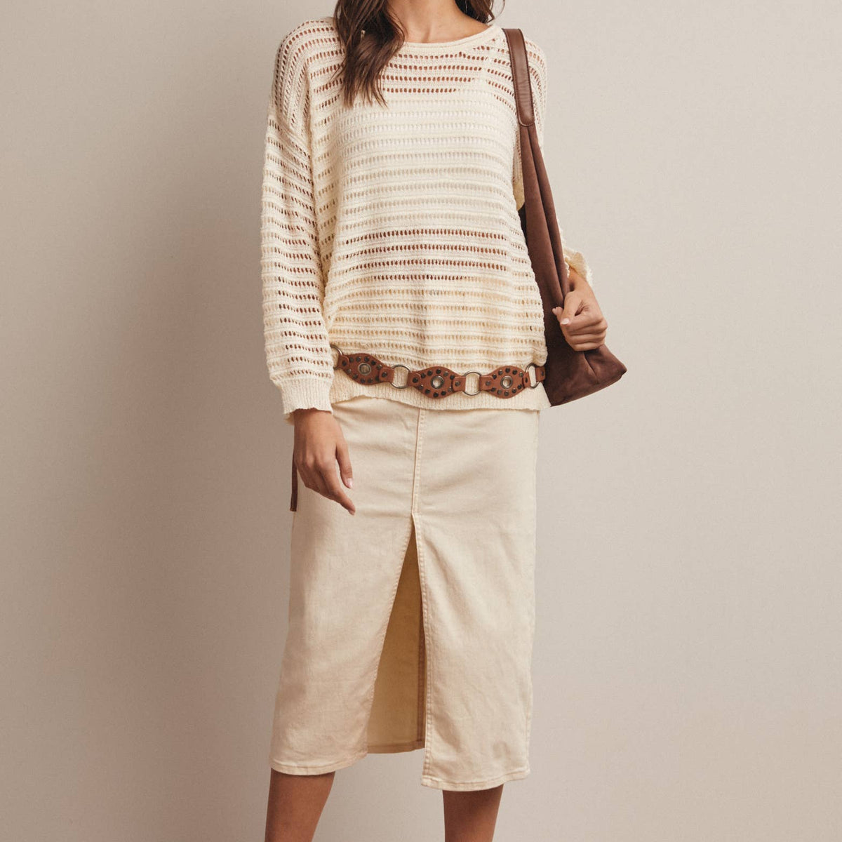 Callie Knit Stripe Sweater Top