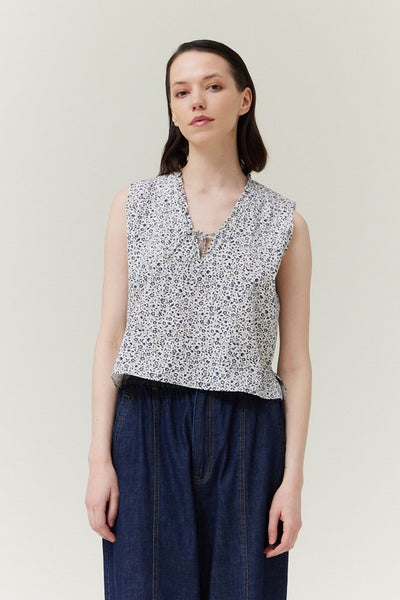 Paisley Raw Edge Top