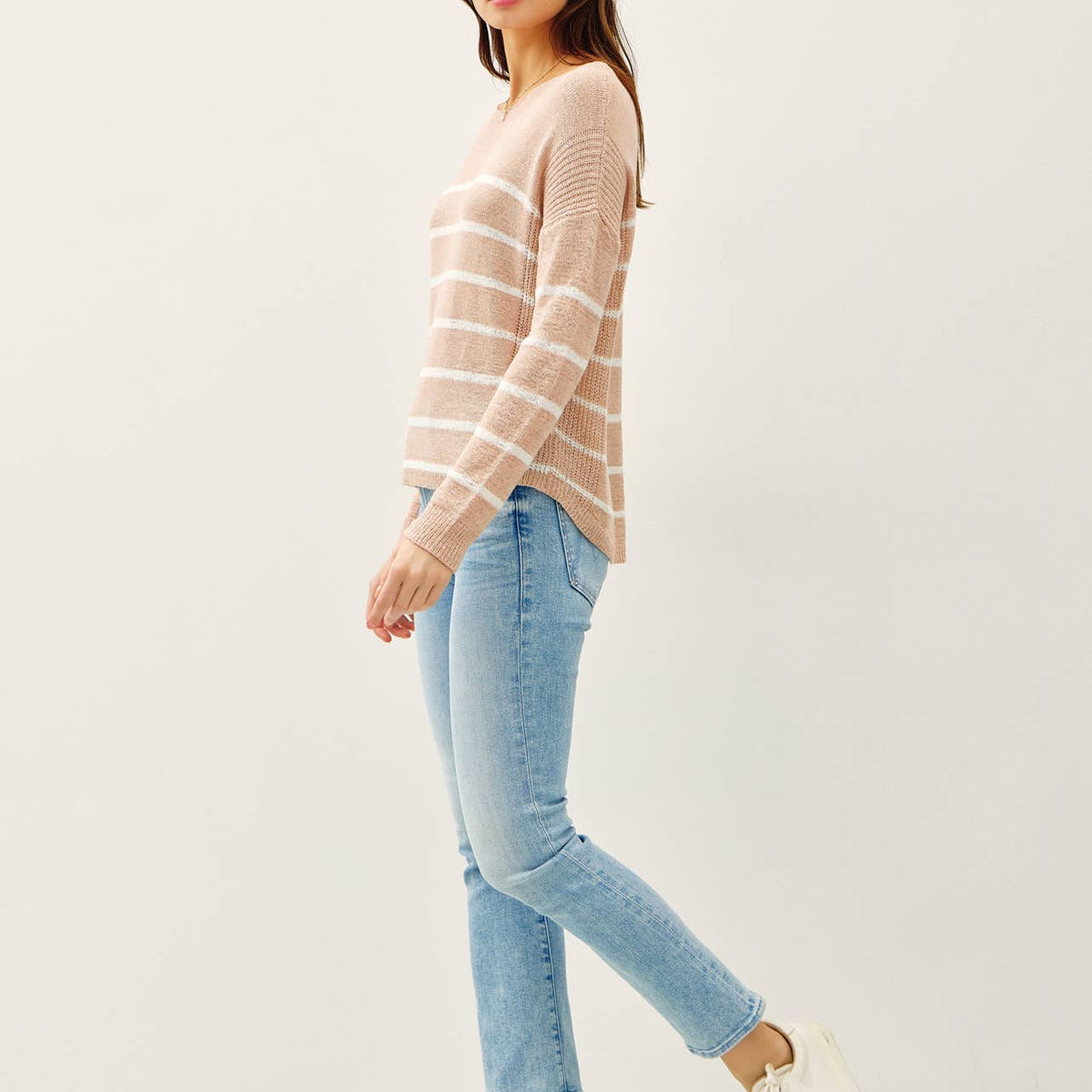 Bell Striped Lightweight Sweater