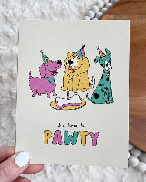"It's Time To Pawty" Greeting Card