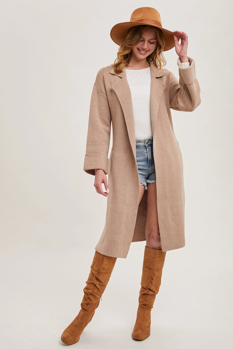 Effortless Knitted Trench Coat